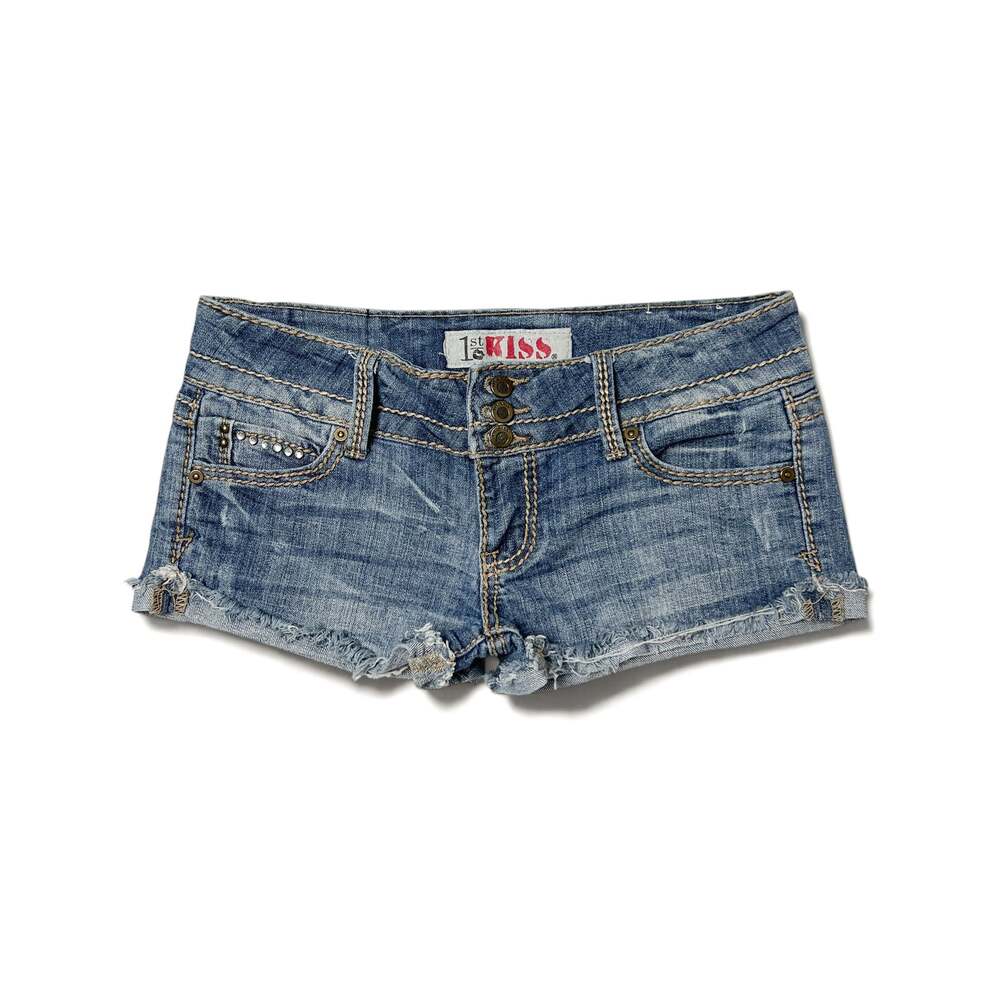 y2k vintage distressed boho grunge indie low rise micro mini jean denim shorts